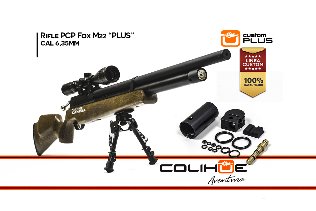 Rifle PCP Fox M22 Regulado Cal 6 35mm Colihue Aventura