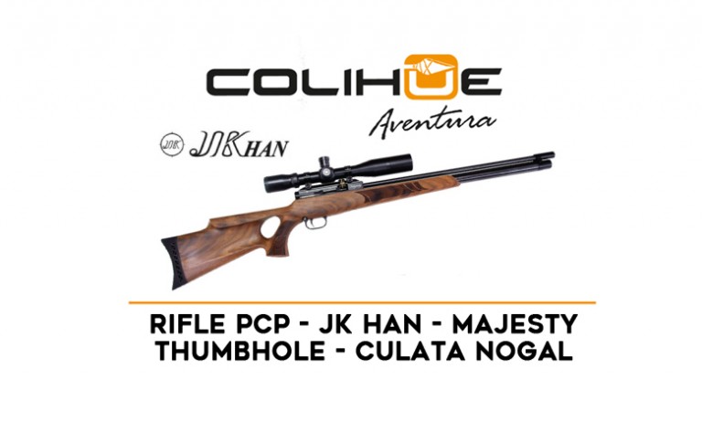 Rifle PCP JKhan – Majesty Thumbhole – cal 5,5 mm (.22) – Walnut – Culata Nogal