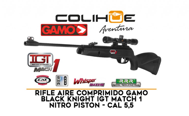 Rifle Gamo Black Knight IGT Match 1 Nitro Piston – Cal 5,5mm