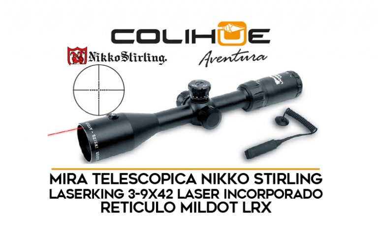 Mira Telescopica Nikko Stirling LaserKing 3-9×42 Reticulo MilDot LRX
