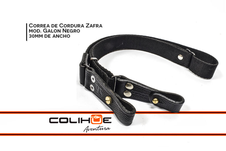 Correa de Cordura Zafra // Mod Galon 30mm – Negro