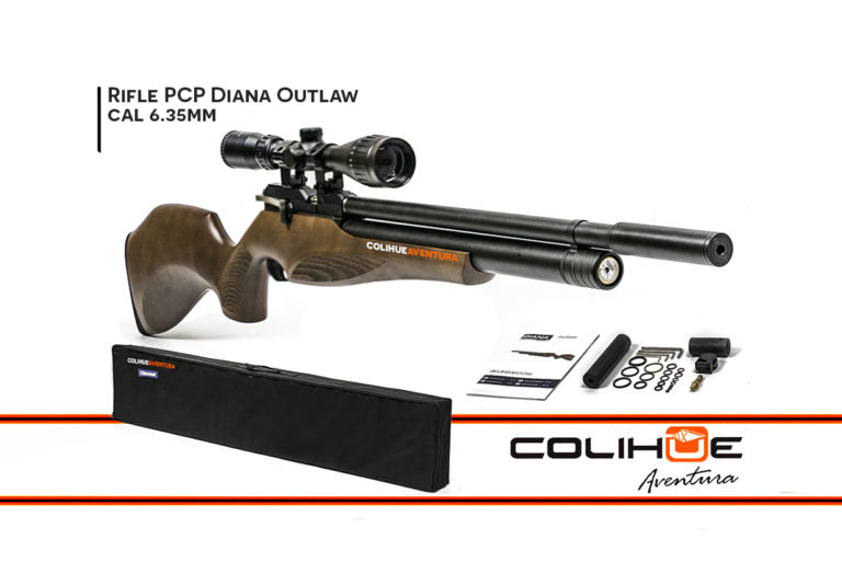 Rifle PCP Diana Outlaw cal 6.35mm // con Funda