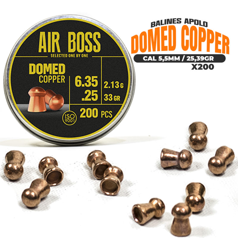 Balines Apolo AirBoss Domed Copper // 6,35mm - 33gr