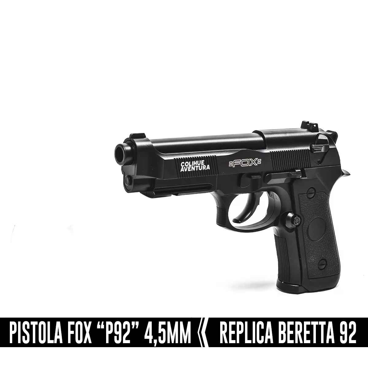 Pistola Fox Resorte Colt 1911 Fundas Balines .