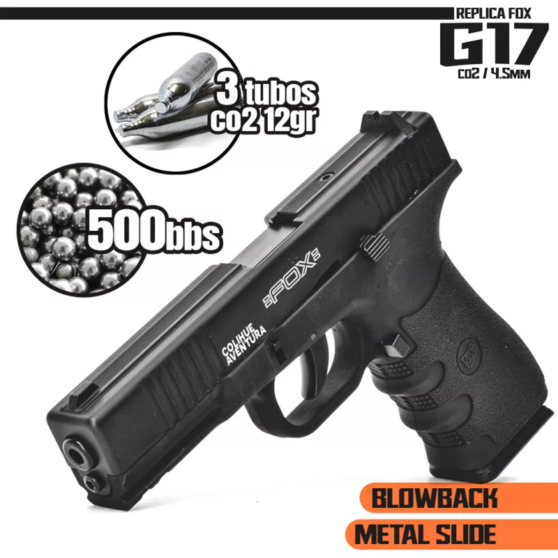 Pistola Co2 Fox G17 cal 4,5mm // "Replica Glock 17"