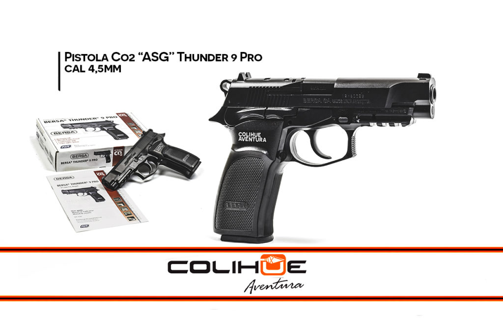 Pistola ASG (Replica Bersa) Thunder 9 Pro // Co2 - cal 4,5mm - Colihue  Aventura