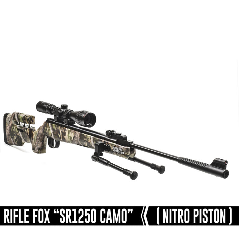 Rifle Aire Comprimido Fox Nitro Black Custom Caza + Bipode