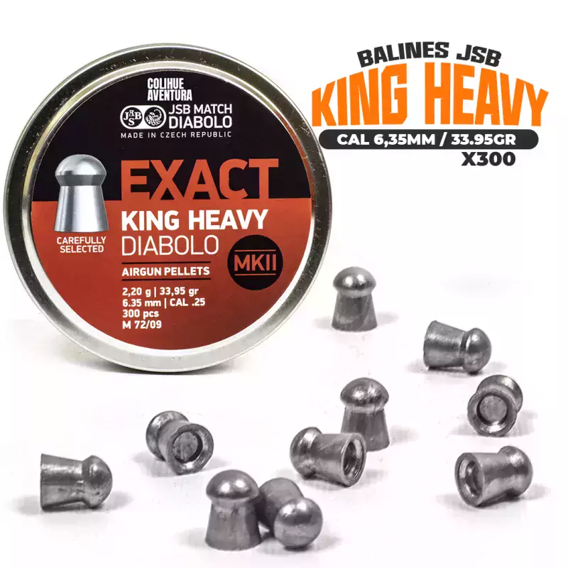 Balines JSB King Heavy MKII // 34grains – 6.35mm // x300u