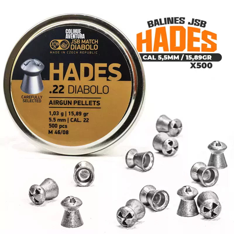 Balines JSB Hades (cal 5,5mm – 15,89gr) x500u