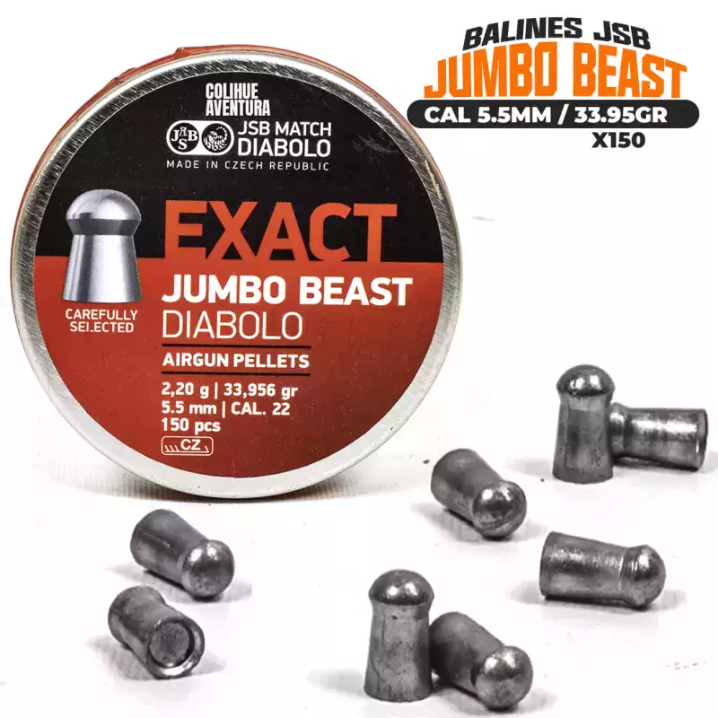 Balines Jsb Jumbo Beast (5,5mm 33,95gr) x150u