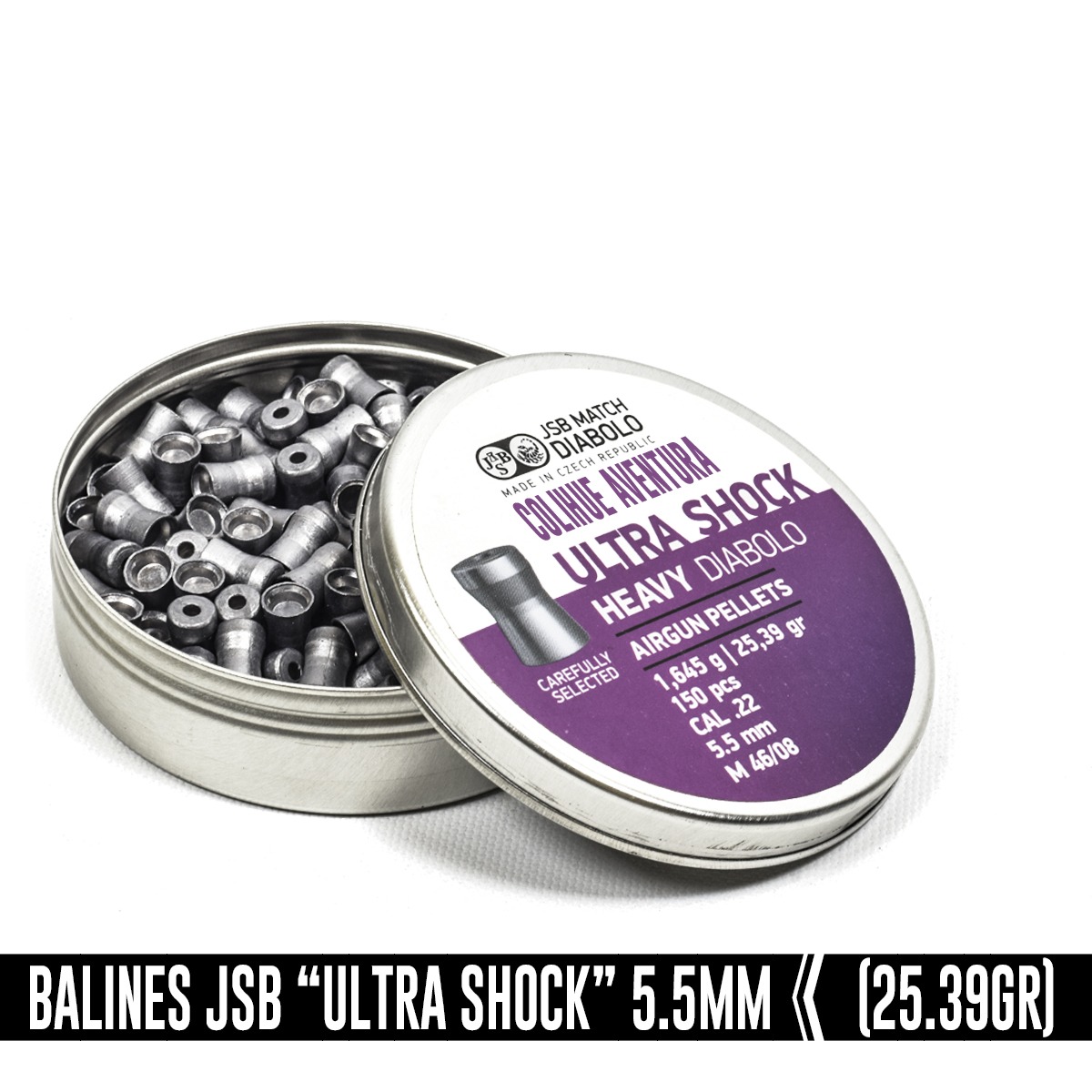 Balines JSB Ultra Shock Heavy // cal 5,5mm - 25.39gr (x150) - Colihue ...