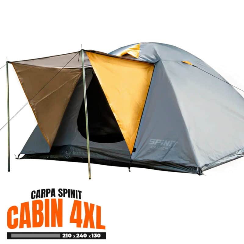 Carpa Spinit “Cabin 4 XL” – Gris y Amarillo