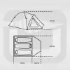 Carpa Cammpy Family - 3 Personas - Impermeable - Imagen 2