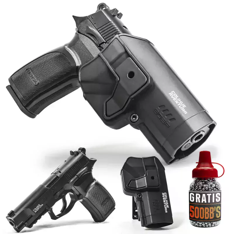 Pistola Replica Thunder Pro 9 Co2 (cal 4,5mm) + Pistolera Boer Premium + 500 balines