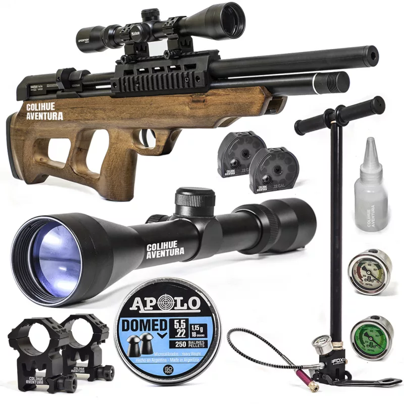 Promo 1: Rifle Beeman Bullpup + Inflador Fox 300bar+ Mira 3-9×40 Mil Dot + Balines