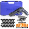 Kit Pistola Fox Co2 Defender cal .50" + Estuche + 3 Postas Co2 + 50 Postas de Goma