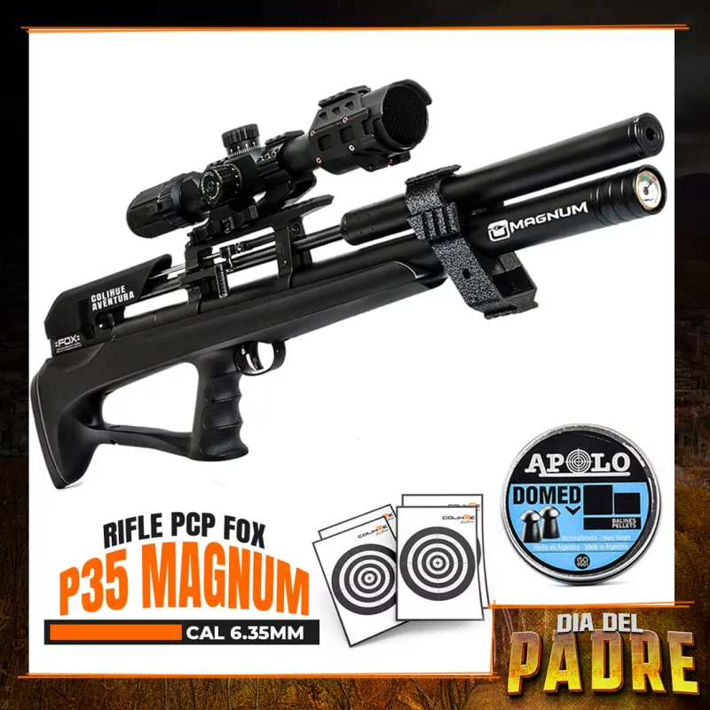 Rifle PCP Fox mod. P35 Magnum cal. 6.35mm //+ Potencia + Autonomia