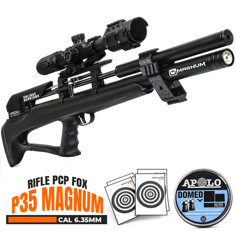 Rifle PCP Fox mod. P35 Magnum cal. 6.35mm //+ Potencia + Autonomia