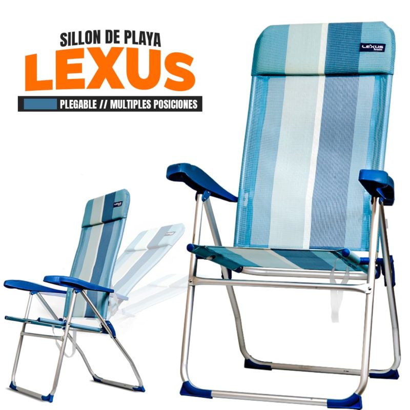 Sillon de Playa Lexus  (Plegable – Reforzado)