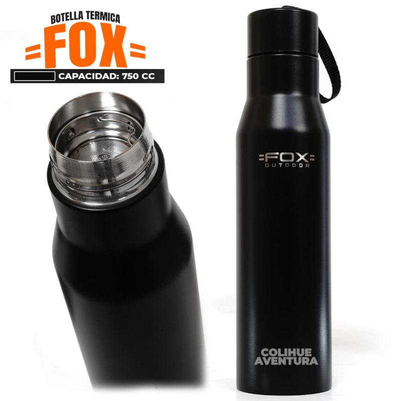 Botella Termica 750cc Fox (Acero Inoxidable) – Negra