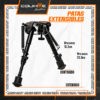 Bipode Tactico Discovery V1 - 6" a 9" (Tipo Harris) - Imagen 2