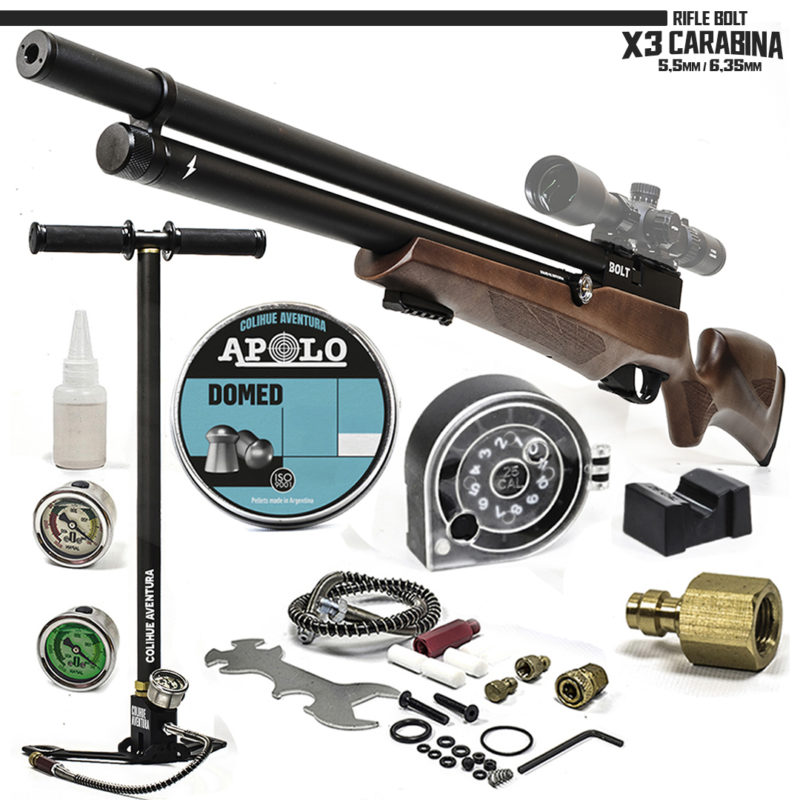 Rifle PCP Bolt X3 Carabina + Inflador