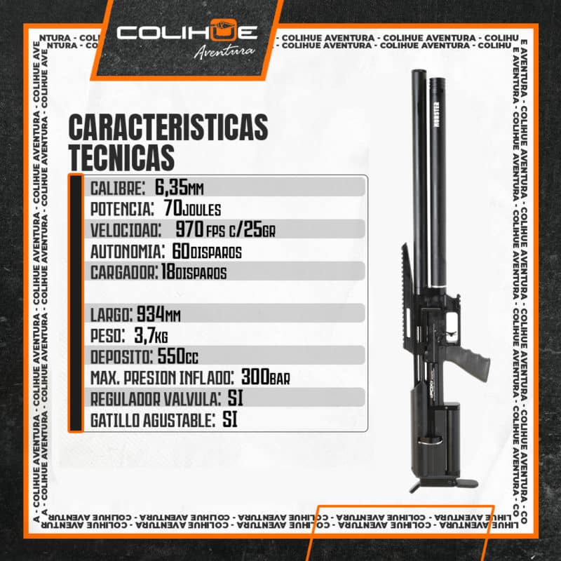 Rifle PCP Fox Monster (cal 6,35mm) - Imagen 4