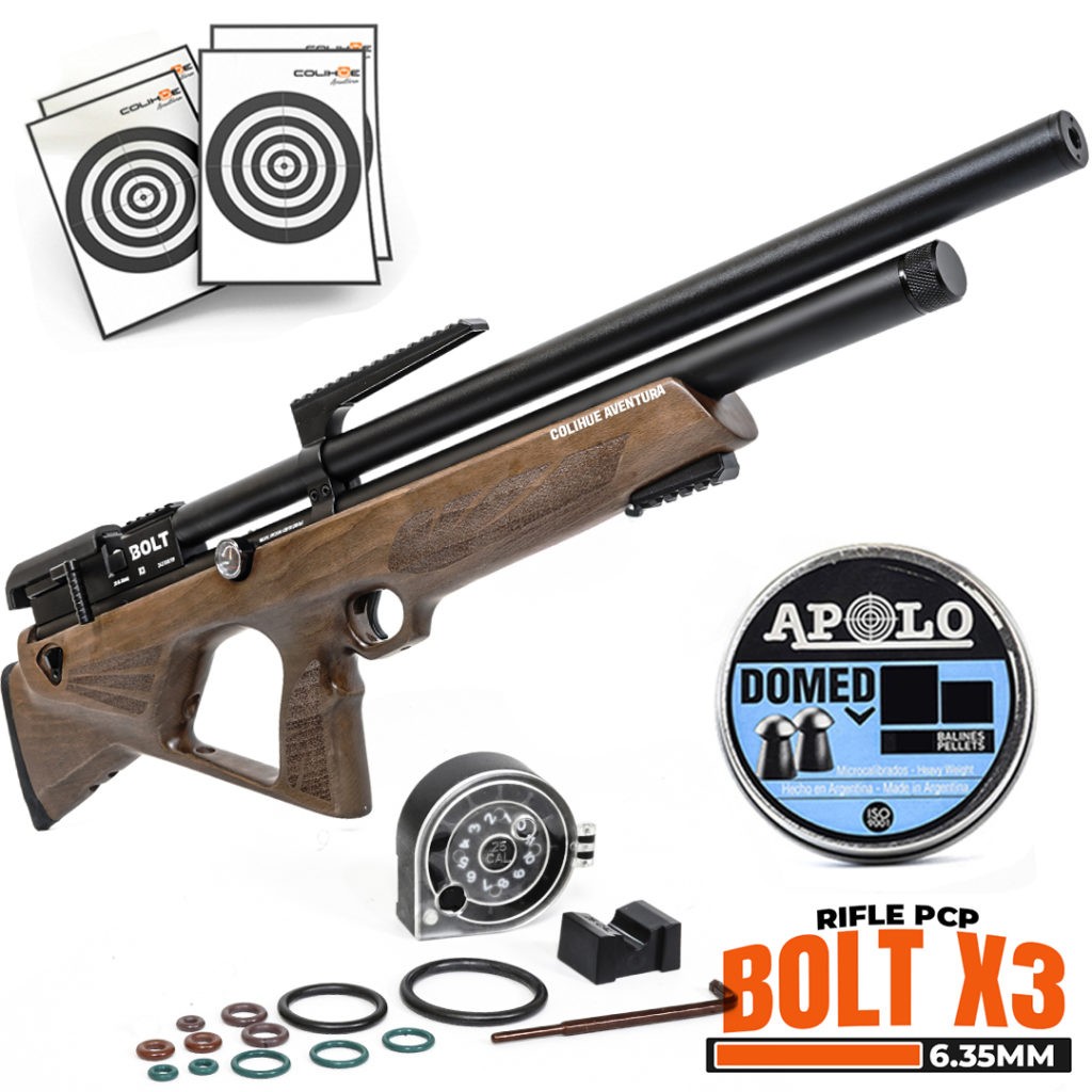 Rifle PCP Bolt X3 Bullpup (cal. 6,35mm) - Colihue Aventura