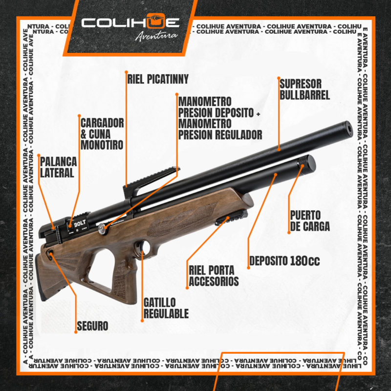 Rifle PCP Bolt X3 Bullpup (cal. 6,35mm) - Imagen 4