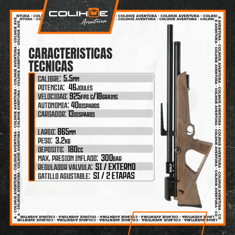 Rifle PCP Bolt X3 Bullpup (cal. 5,5mm) - Imagen 4