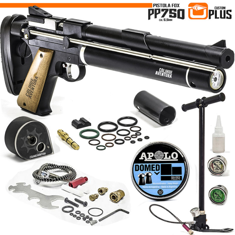 Pistola PCP Fox PP750 Plus (5,5mm)+ Inflador Premium