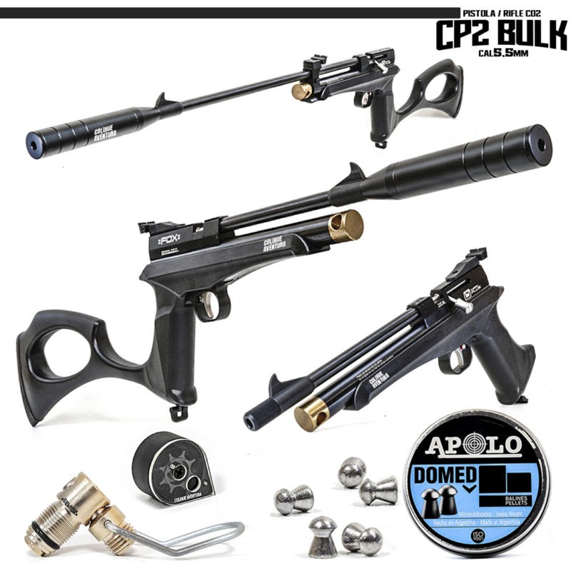 Pistola Co2 "FOX CP2 Bulk" // cal 5,5mm (para Garrafas Drago)