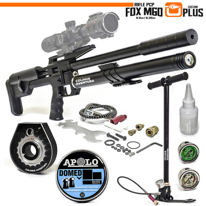 Rifle PCP Fox M60 Plus (cal 5.5mm / 6.35mm) + Inflador