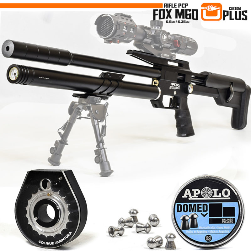 Rifle PCP Fox mod. M60 Plus (cal 5.5mm // 6.35mm)