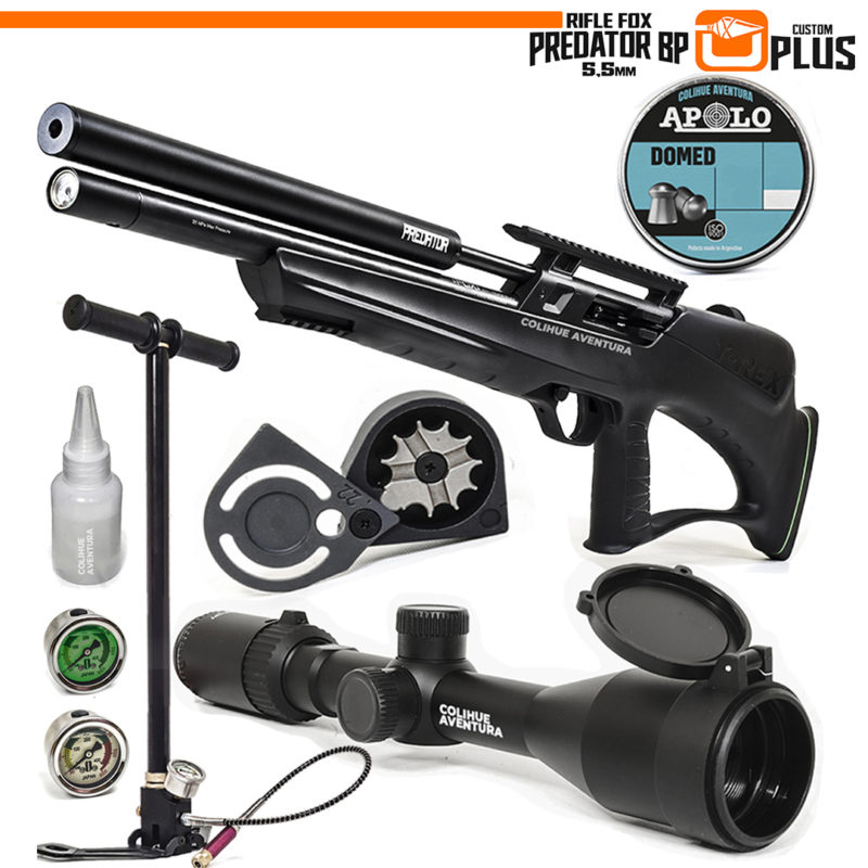 Rifle PCP Fox Predator Bullpup Plus (cal 5,5mm) + Inflador Premium + Mira Ms3-9x40