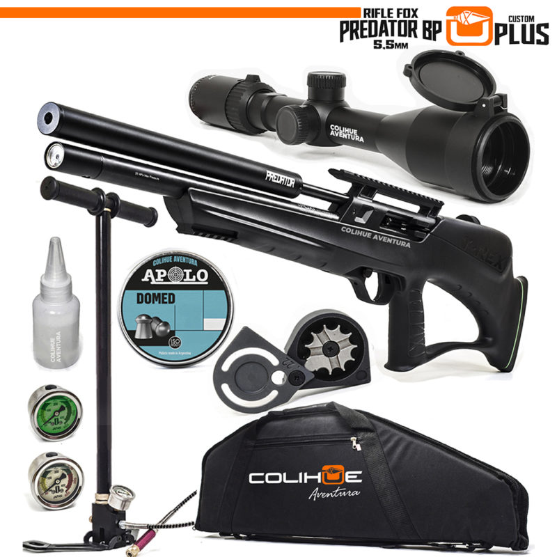 Rifle PCP Fox Predator Bullpup Plus (cal 5,5mm) + Inflador Premium + Mira Ms3-9x40 + Funda