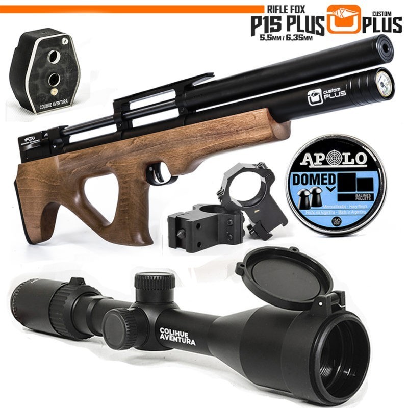 Rifle PCP Fox P15 Plus (cal 5,5mm) + Mira Ms3-9x40