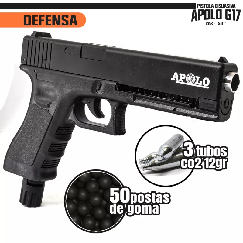 Pistola Co2 Disuasiva Apolo G17 cal .50"