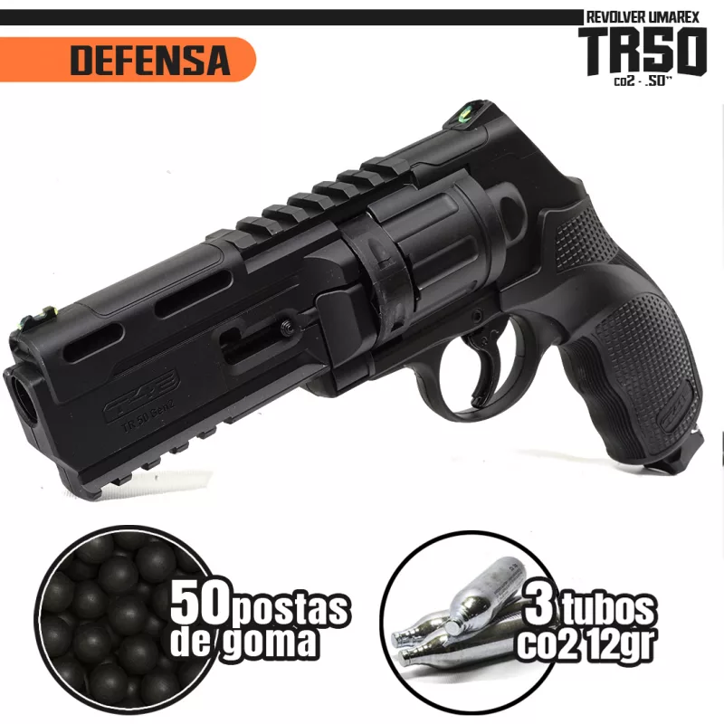 Revolver Co2 Disuasivo Umarex TR50 - cal .50